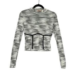 Willow & Root Mesh Corset Mock Neck Shirt Size Small Grunge Festival Y2K